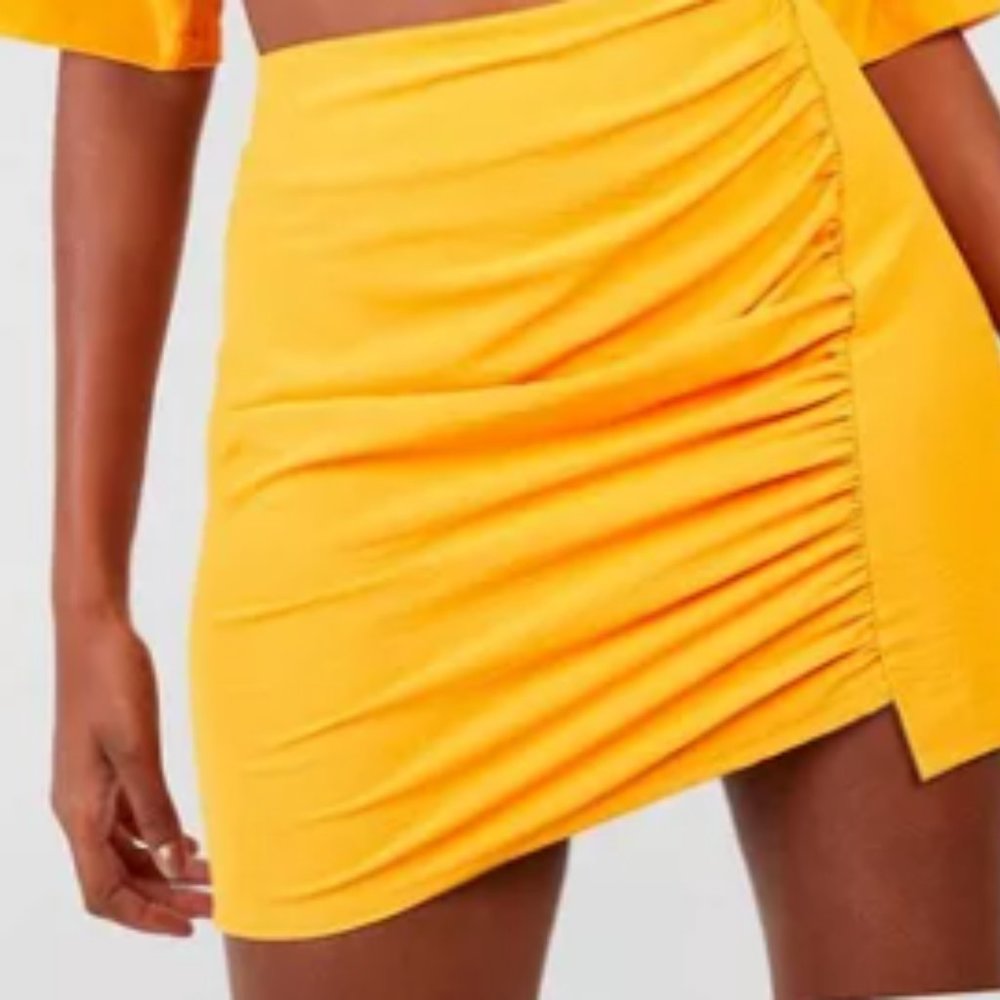 #36 Bright Orange Mini Skirt